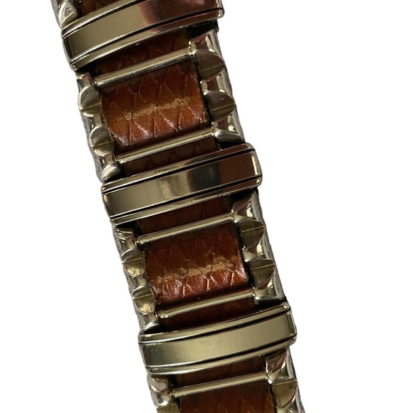 Italian designer Nanni leather and brass belt - Picture 2 of 10